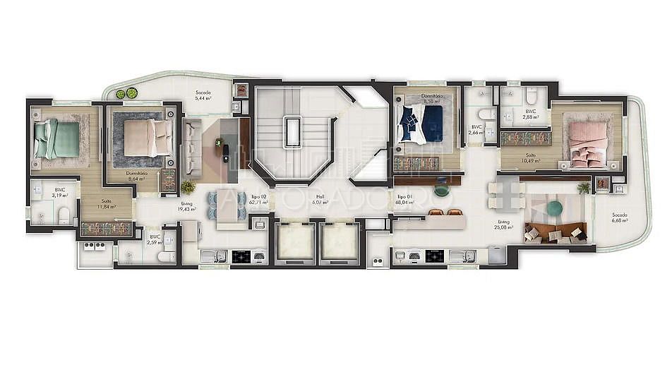 Apartamento, 2 quartos, 62 m² - Foto 12