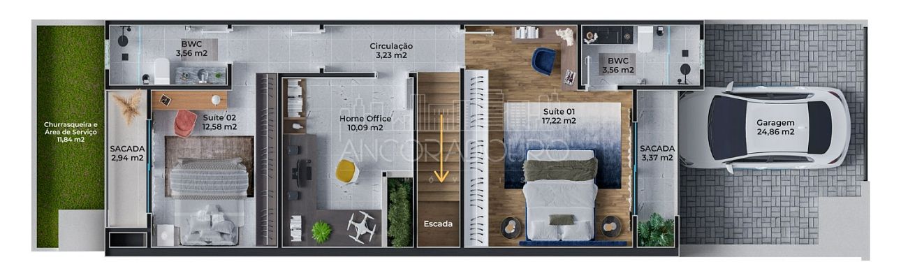 Sobrado, 2 quartos, 136 m² - Foto 27