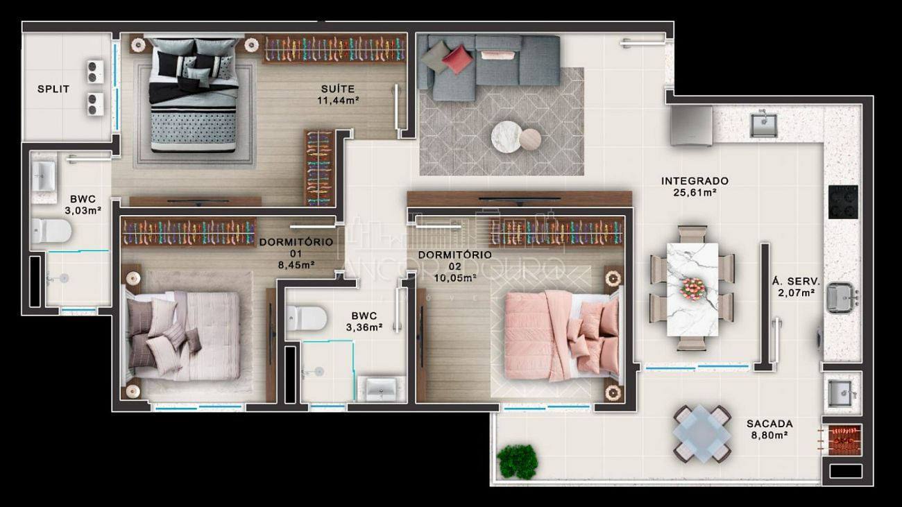 Apartamento, 3 quartos, 82 m² - Foto 33
