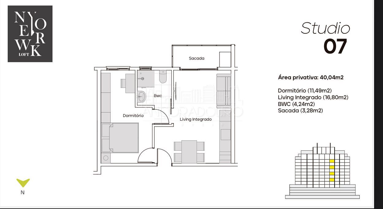 Apartamento à venda com 1 quarto, 40m² - Foto 23