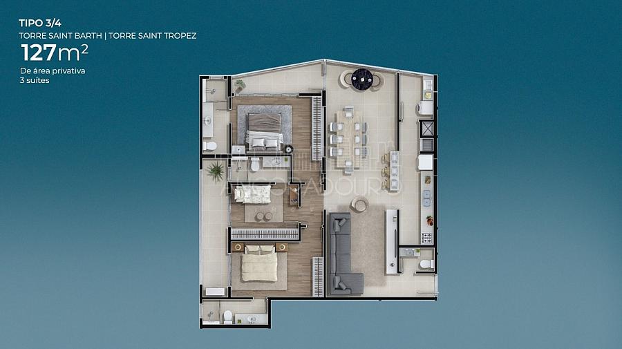 3 Suítes, Vista Mar, 2 Vagas privativa, andar alto, Frente mar em Balneário Piçarras. Pronto para morar! — foto 38