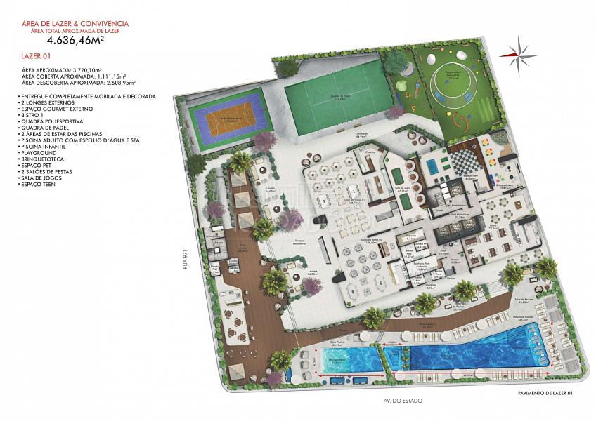 La Città: 4 Dormitórios (2 Suítes), 3 vagas garagem, 141m² área útil, Centro de Balneário Camboriú. Parcelamento em 120x Direto. — foto 6