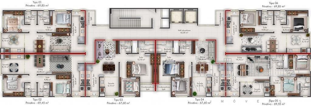 Apartamento, 2 quartos, 69 m² - Foto 11