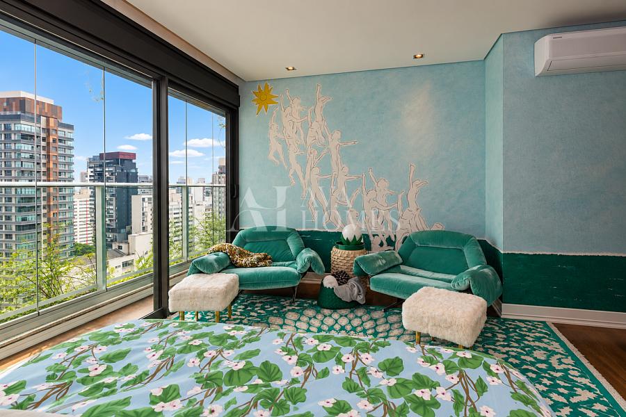 Mobiliado e Decorado - Exclusivo - 178m� com 2 su�tes e 2 vagas e vista eterna para o Jardim Europa 40