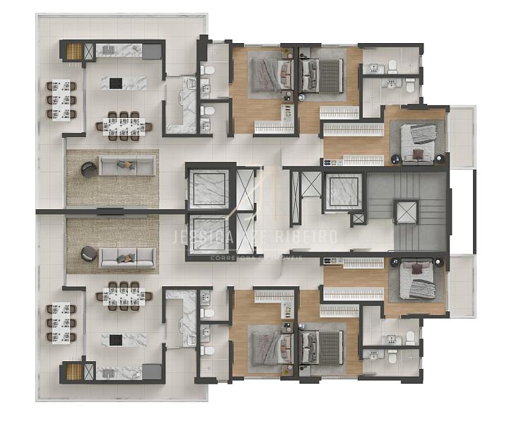 Pré-Lançamento Bairro Fazenda - 3 Suítes - Elevador Privativo - 2 Por Andar — foto 13