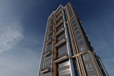 Apartamento em construção no centro de Balneário Camboriú com Vista Mar