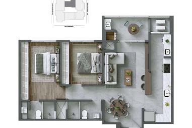 Unidade de investidor no Edifício MOMA Residence.(torrando)