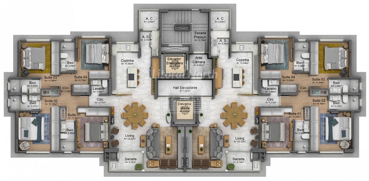 Cobertura à venda com 4 quartos, 4 suítes, 4 vagas e 296m² no Pioneiros, Balneário Camboriú (SC) — foto 3 de 12