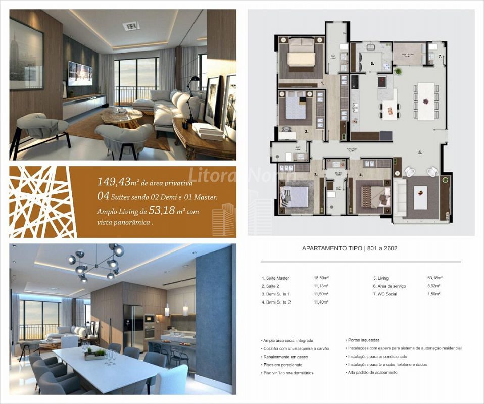 Apartamento à venda com 4 quartos, 2 suítes, 3 vagas e 149m² no Centro, Balneário Camboriú (SC) — foto 2 de 9