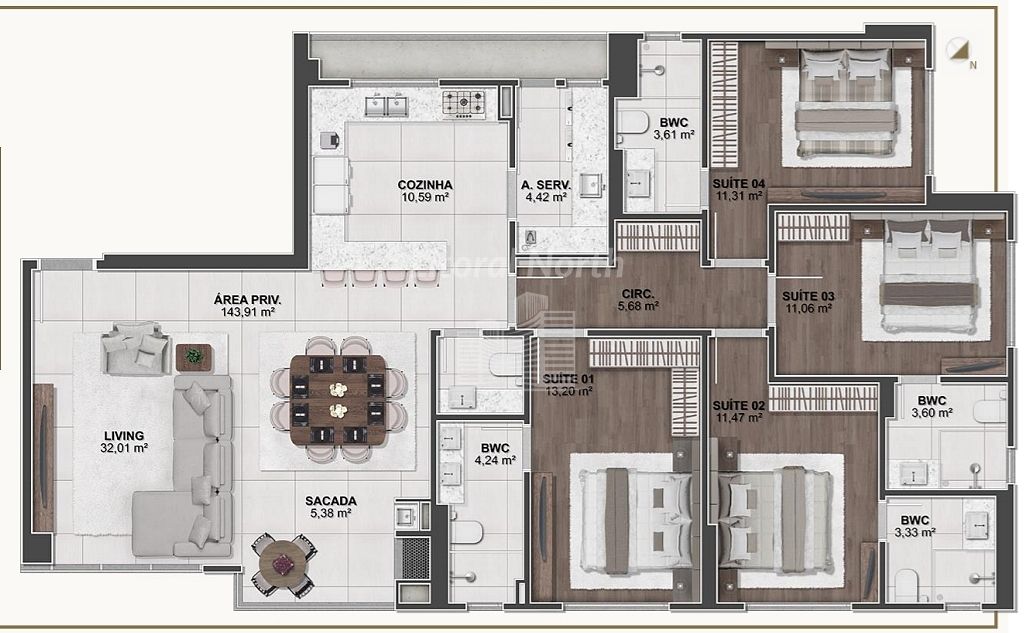 Apartamento à venda com 3 quartos, 3 suítes, 3 vagas e 122m² no Centro, Balneário Camboriú (SC) — foto 8 de 20