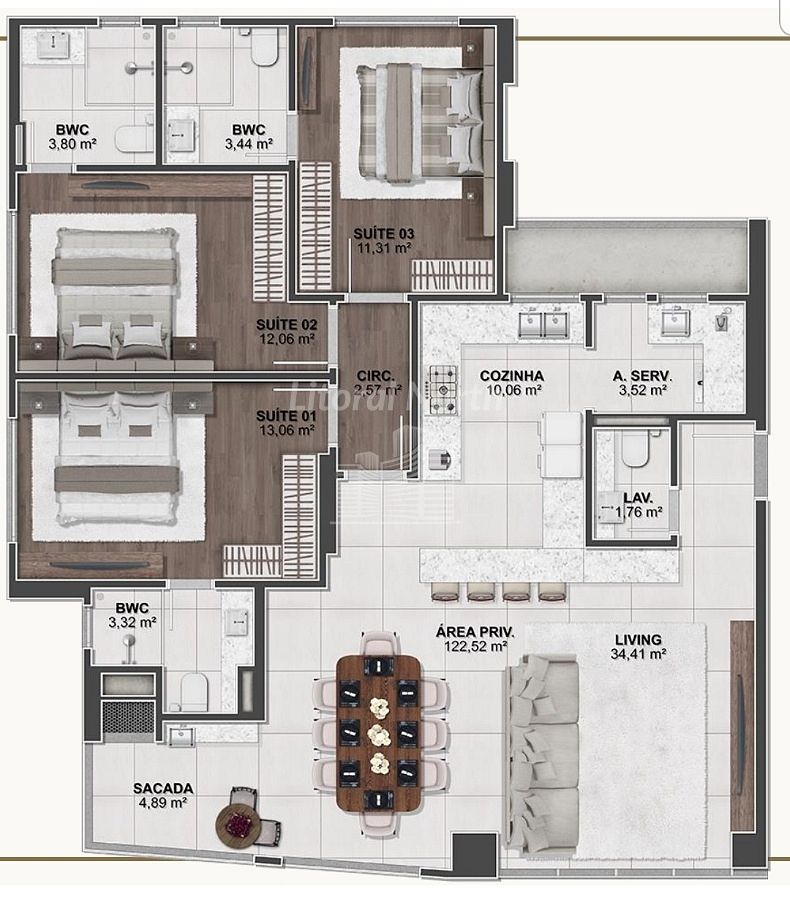 Apartamento à venda com 3 quartos, 3 suítes, 3 vagas e 122m² no Centro, Balneário Camboriú (SC) — foto 7 de 20