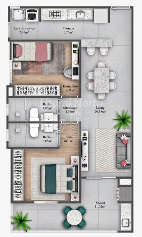 Apartamento de 2 quartos, 70m² no bairro Centro, em Itajaí | Eu Corretor