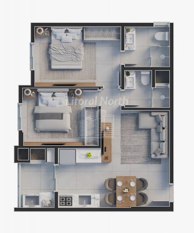 Apartamento à venda com 2 quartos, 1 suíte, 1 vaga e 55m² no Praia Brava, Itajaí (SC) — foto 10 de 25