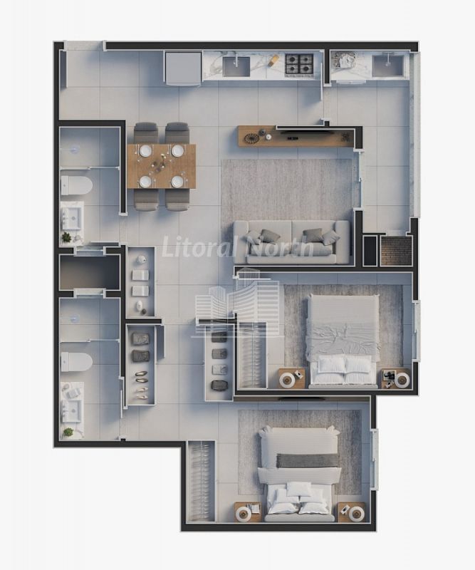 Apartamento à venda com 2 quartos, 1 suíte, 1 vaga e 55m² no Praia Brava, Itajaí (SC) — foto 7 de 25