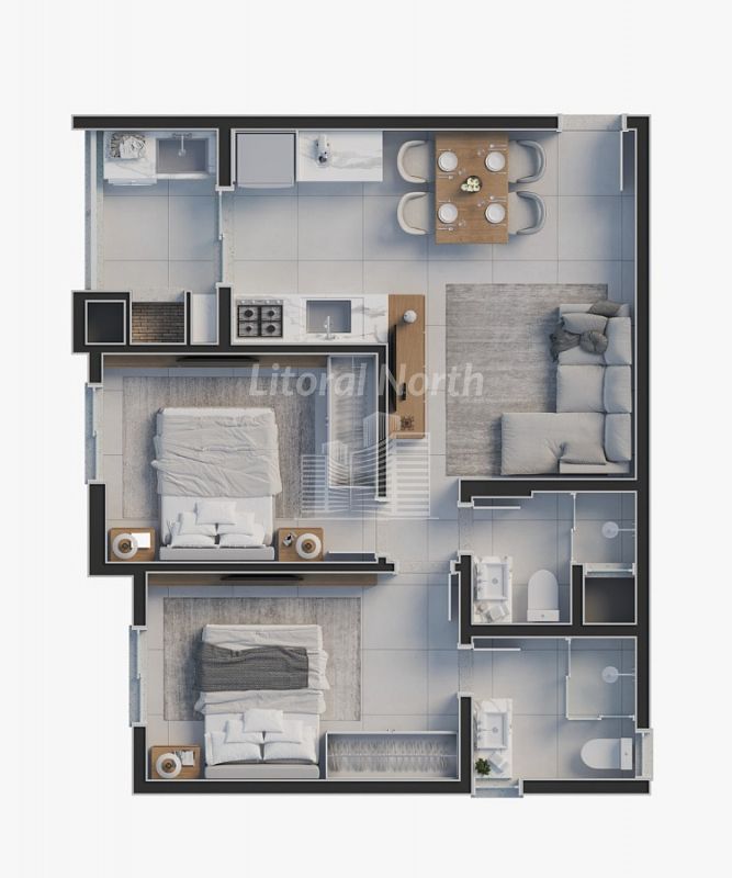 Apartamento à venda com 2 quartos, 1 suíte, 1 vaga e 55m² no Praia Brava, Itajaí (SC) — foto 12 de 25
