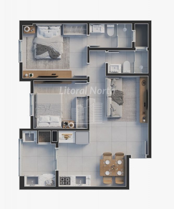 Apartamento à venda com 2 quartos, 1 suíte, 1 vaga e 55m² no Praia Brava, Itajaí (SC) — foto 13 de 25
