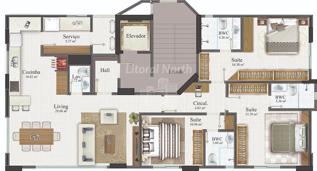 Apartamento à venda com 3 quartos, 3 suítes, 3 vagas e 125m² no Centro, Balneário Camboriú (SC) — foto 8 de 10
