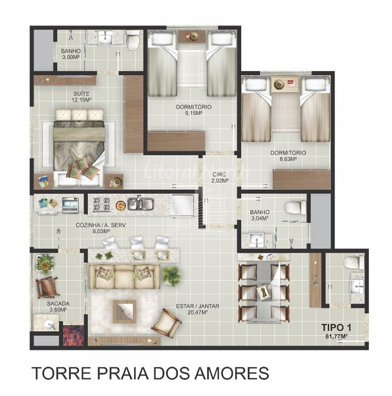 Apartamento à venda com 2 quartos, 1 suíte, 1 vaga e 62m² no Praia dos Amores, Balneário Camboriú (SC) — foto 26 de 30