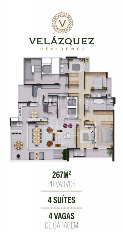 Apartamento à venda com 4 quartos, 4 suítes, 4 vagas e 267m² no Fazenda, Itajaí (SC) — foto 5 de 12