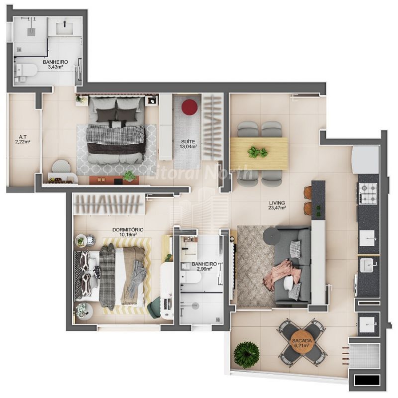 Apartamento à venda com 2 quartos, 1 suíte, 1 vaga e 74m² no Fazendinha, Itajaí (SC) — foto 27 de 30