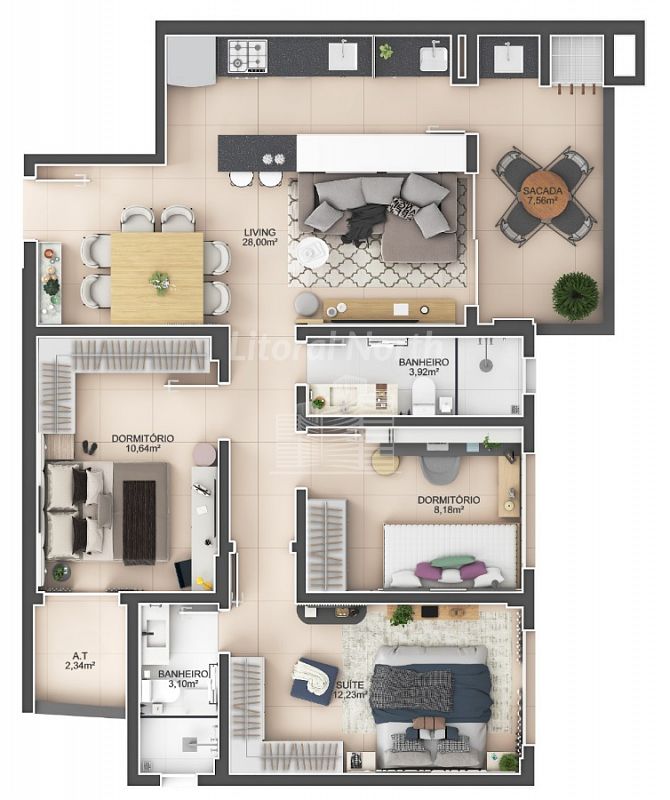Apartamento à venda com 2 quartos, 1 suíte, 1 vaga e 74m² no Fazendinha, Itajaí (SC) — foto 26 de 30