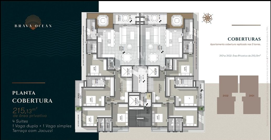 Apartamento de 2 quartos, 93m² no bairro Praia Brava, em Itajaí | Eu Corretor