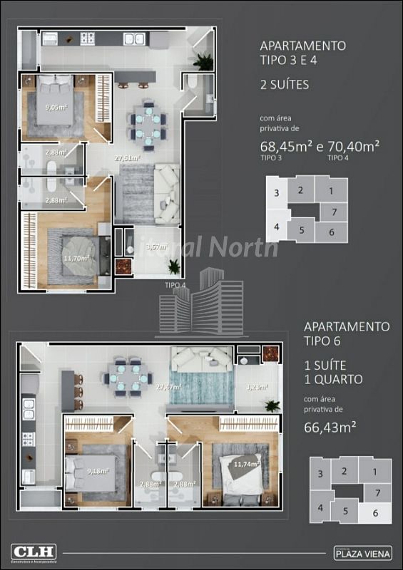 Apartamento à venda com 3 quartos, 1 suíte, 2 vagas e 81m² no Nações, Balneário Camboriú (SC) — foto 5 de 7