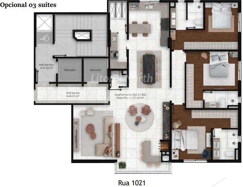 Apartamento à venda com 3 quartos, 3 suítes, 3 vagas e 137m² no Centro, Balneário Camboriú (SC) — foto 4 de 11