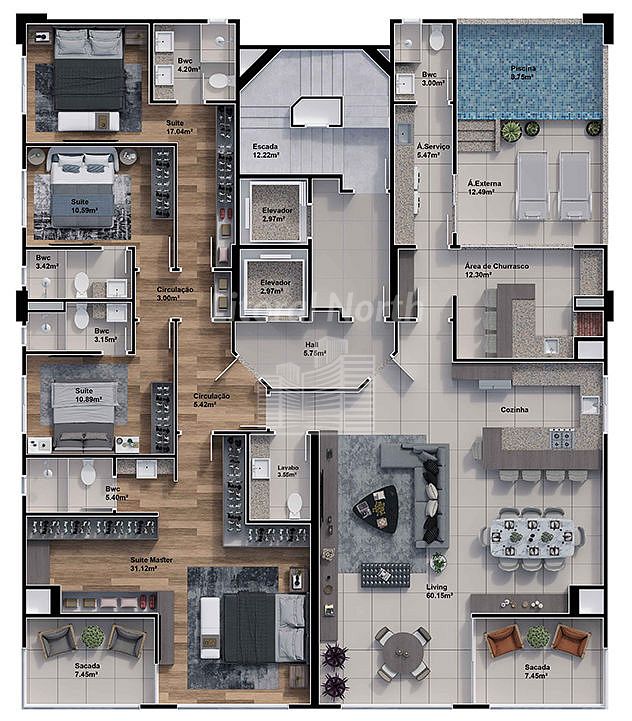Apartamento à venda com 3 quartos, 3 suítes, 3 vagas e 137m² no Centro, Balneário Camboriú (SC) — foto 10 de 11