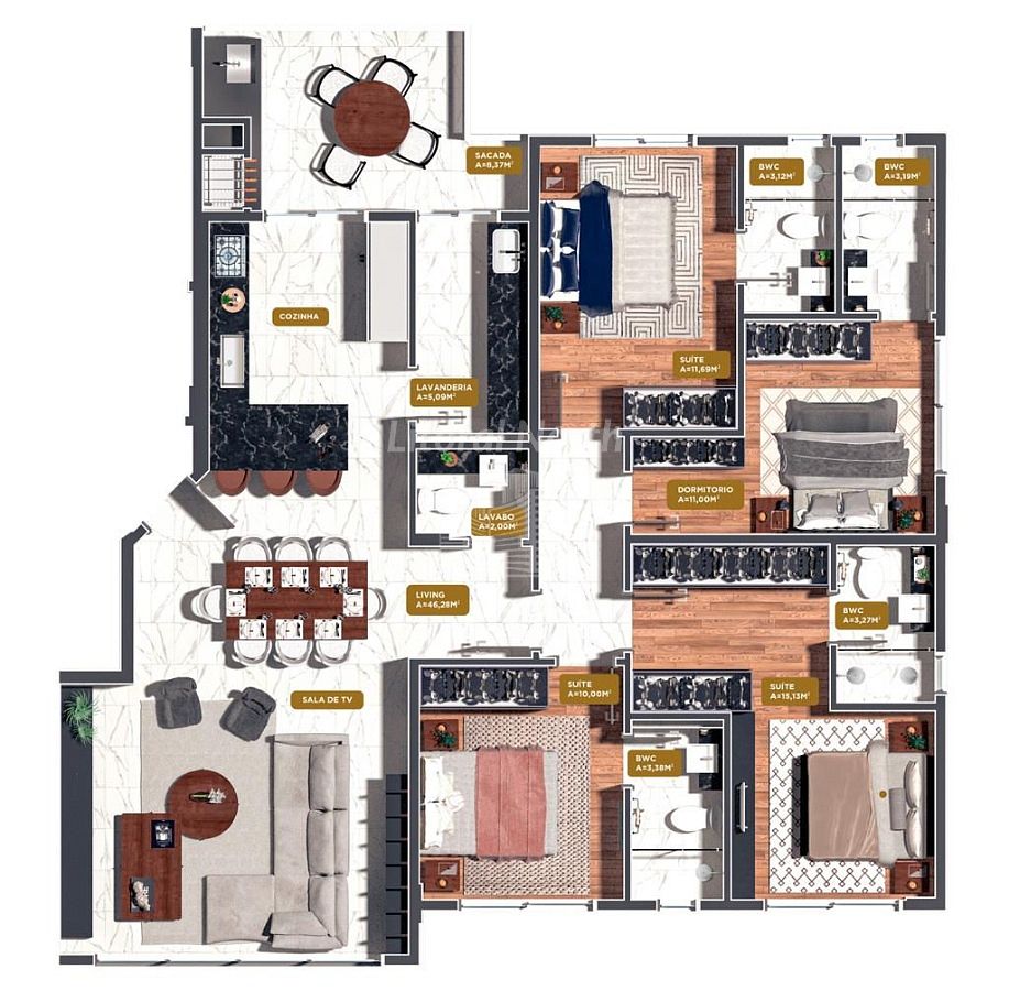 Apartamento à venda com 3 quartos, 3 suítes, 3 vagas e 132m² no Pioneiros, Balneário Camboriú (SC) — foto 12 de 19