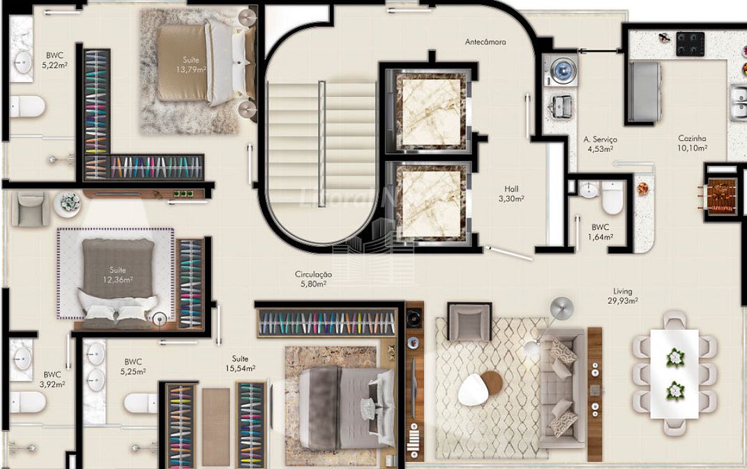 Apartamento à venda com 3 quartos, 3 suítes, 3 vagas e 125m² no Centro, Balneário Camboriú (SC) — foto 12 de 12