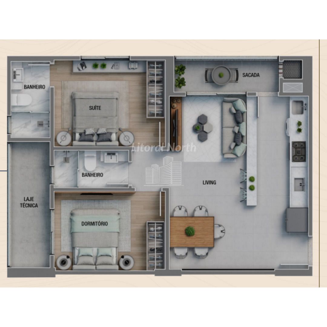 Apartamento à venda com 2 quartos, 1 suíte, 1 vaga e 70m² no Praia Brava, Itajaí (SC) — foto 21 de 22