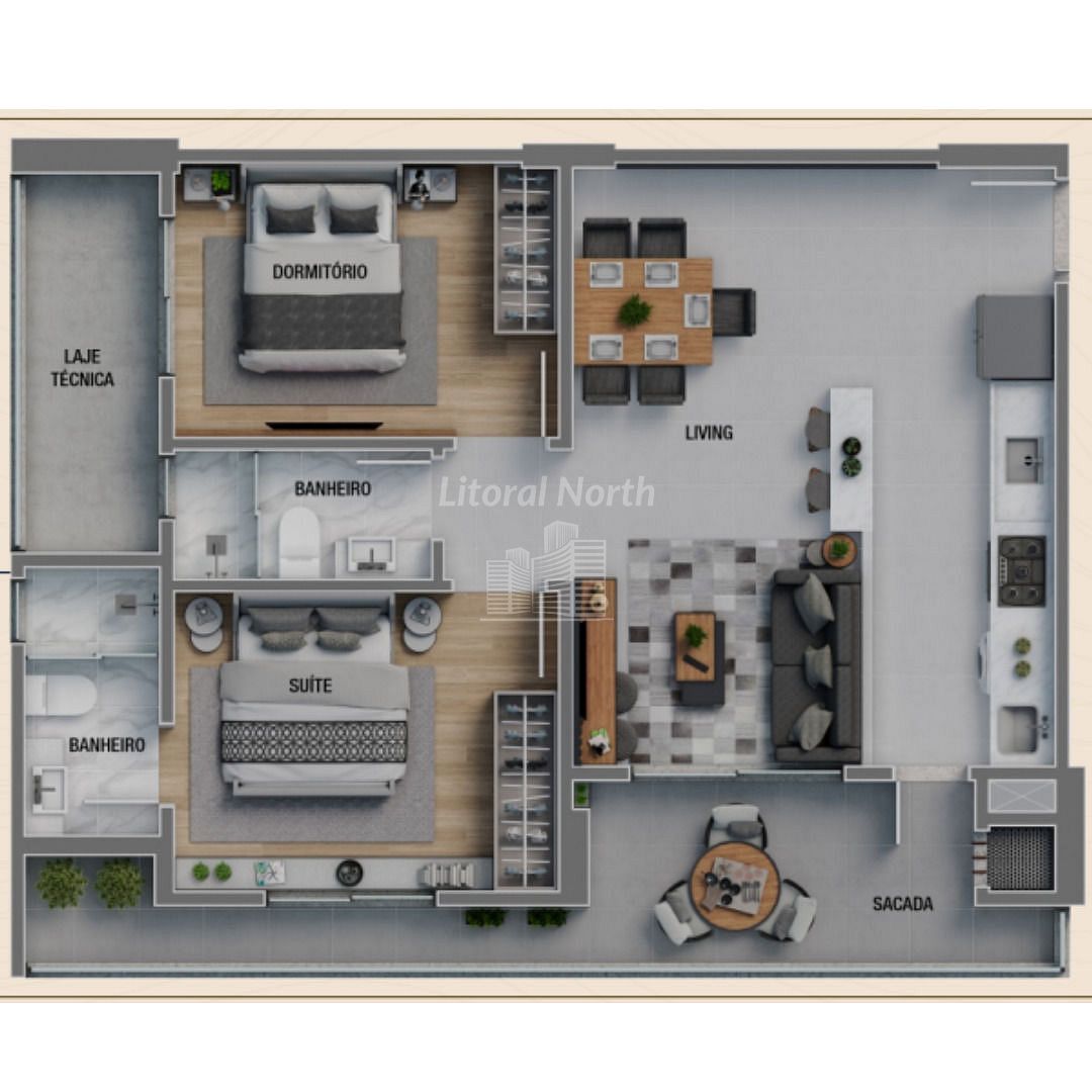 Apartamento à venda com 2 quartos, 1 suíte, 1 vaga e 70m² no Praia Brava, Itajaí (SC) — foto 22 de 22