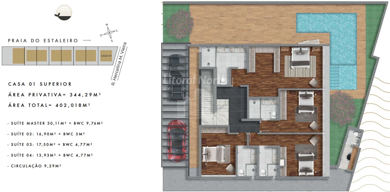 Casa à venda com 4 quartos, 4 suítes, 2 vagas e 344m² no Praia do Estaleiro, Balneário Camboriú (SC) — foto 10 de 15