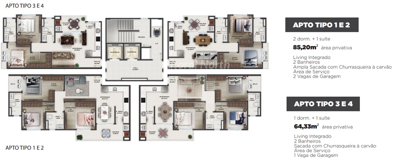 Apartamento à venda com 3 quartos, 1 suíte, 2 vagas e 85m² no São Judas, Itajaí (SC) — foto 15 de 16