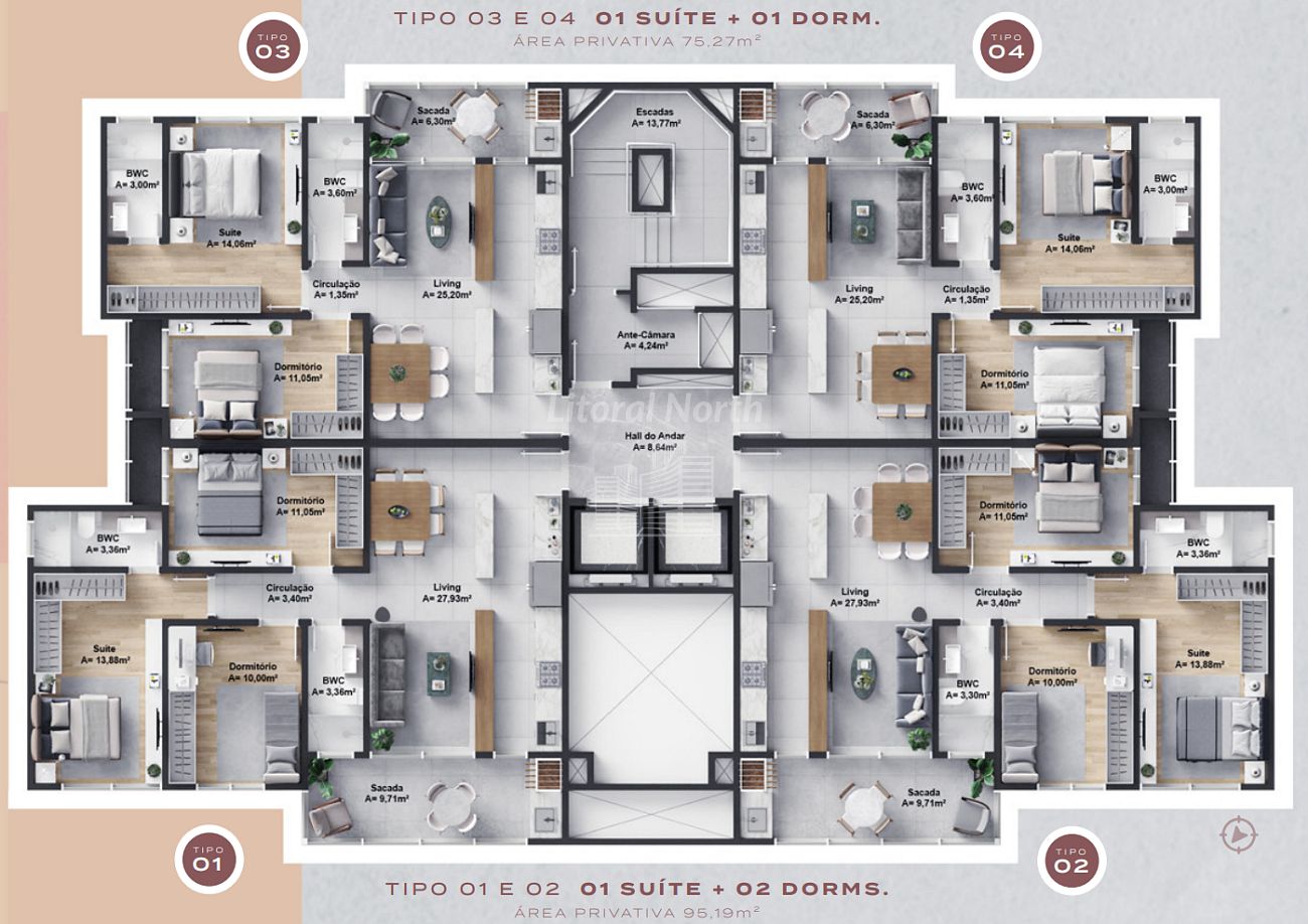 Apartamento à venda com 3 quartos, 1 suíte, 2 vagas e 95m² no Fazenda, Itajaí (SC) — foto 13 de 15