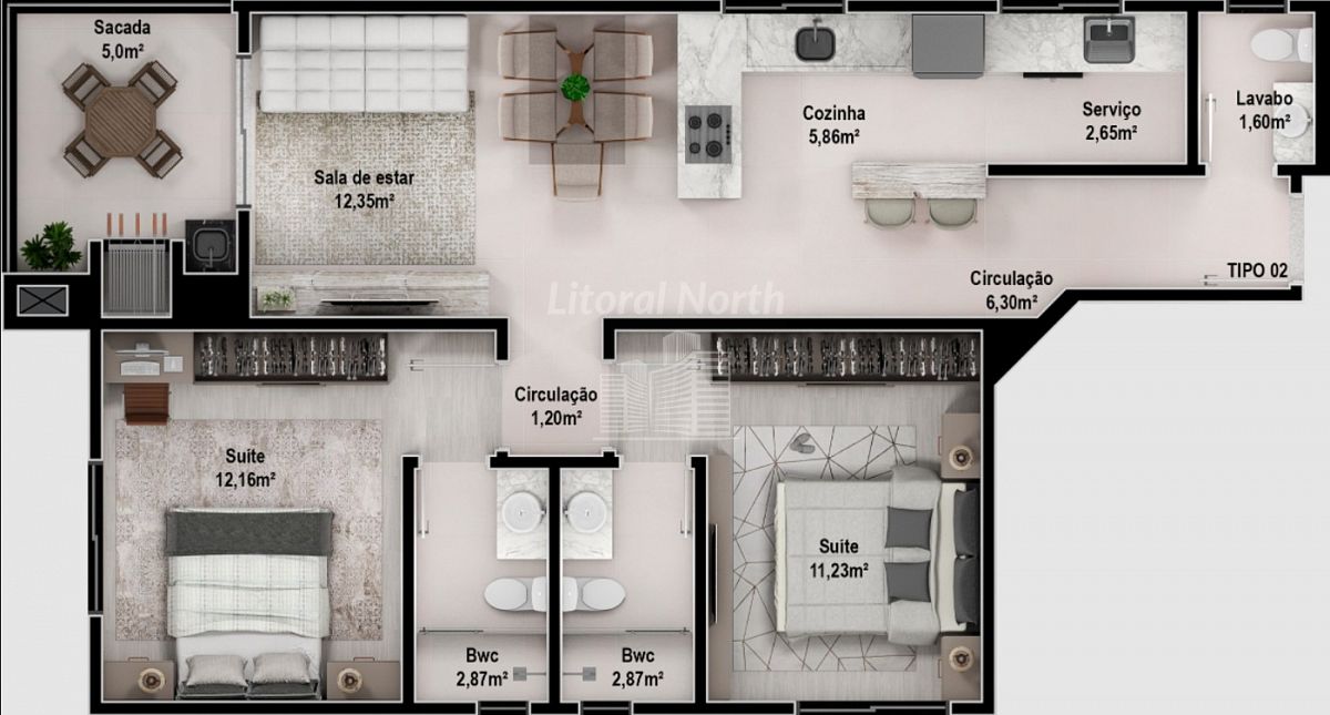 Apartamento à venda com 2 quartos, 2 suítes, 1 vaga e 74m² no Vila Operária, Itajaí (SC) — foto 10 de 10