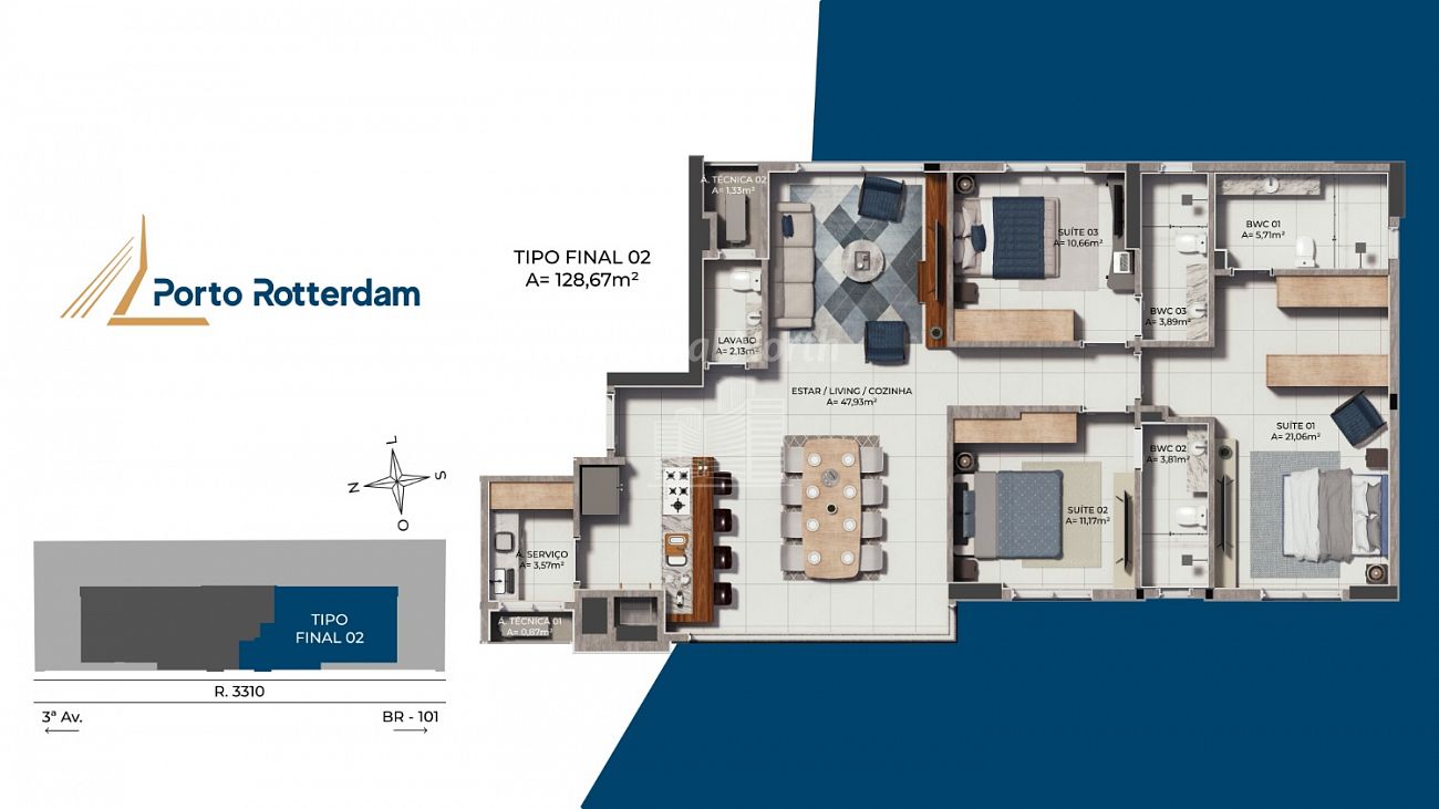 Apartamento à venda com 3 quartos, 3 suítes, 2 vagas e 129m² no Centro, Balneário Camboriú (SC) — foto 12 de 12