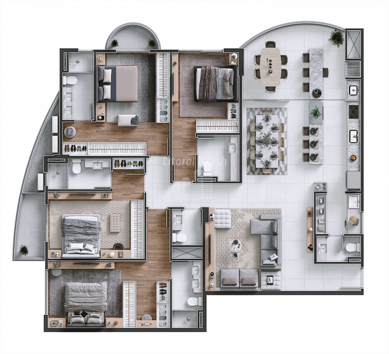 Apartamento à venda com 4 quartos, 4 suítes, 3 vagas e 180m² no Balneário Santa Clara, Itajaí (SC) — foto 13 de 13