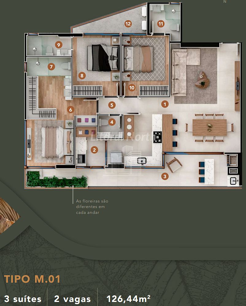 Apartamento à venda com 3 quartos, 3 suítes, 2 vagas e 158m² no Fazenda, Itajaí (SC) — foto 15 de 20