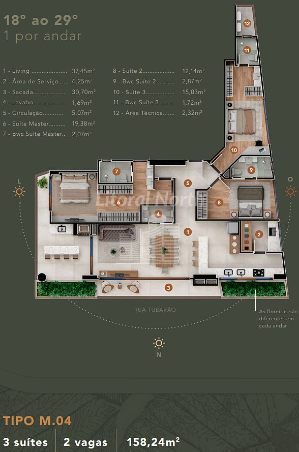 Apartamento à venda com 3 quartos, 3 suítes, 2 vagas e 158m² no Fazenda, Itajaí (SC) — foto 17 de 20