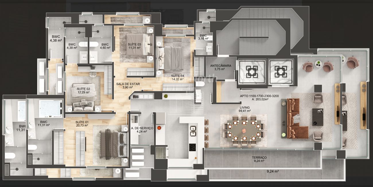 Apartamento à venda com 4 quartos, 4 suítes, 4 vagas e 185m² no Centro, Balneário Camboriú (SC) — foto 21 de 25