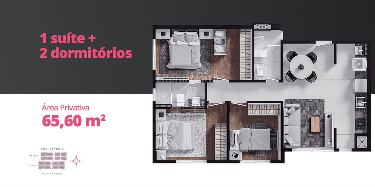 Apartamento à venda com 3 quartos, 1 suíte, 2 vagas e 65m² no Nações, Balneário Camboriú (SC) — foto 19 de 20