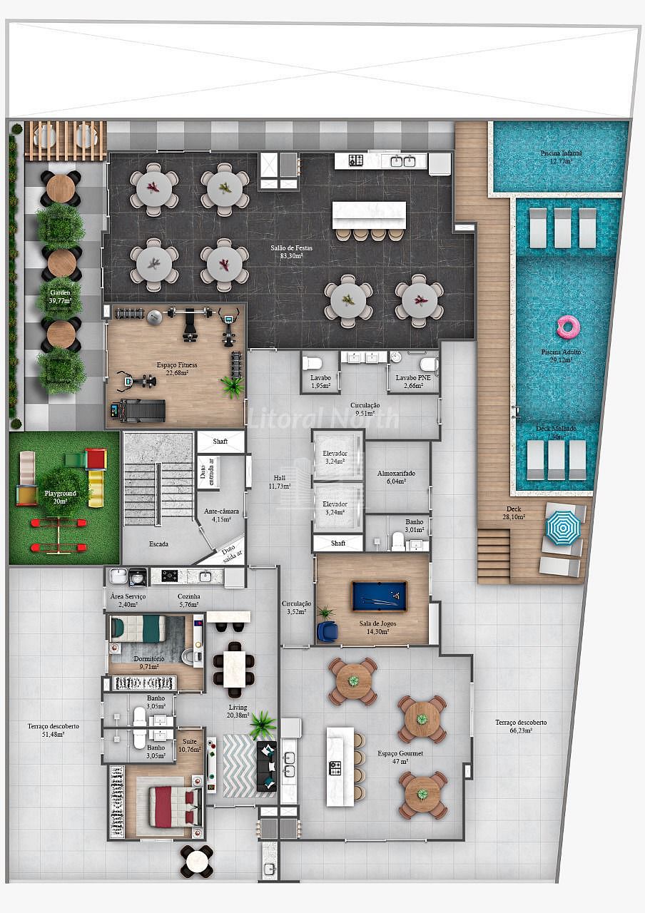 Apartamento à venda com 2 quartos, 1 suíte, 2 vagas e 76m² no Centro, Itajaí (SC) — foto 8 de 10