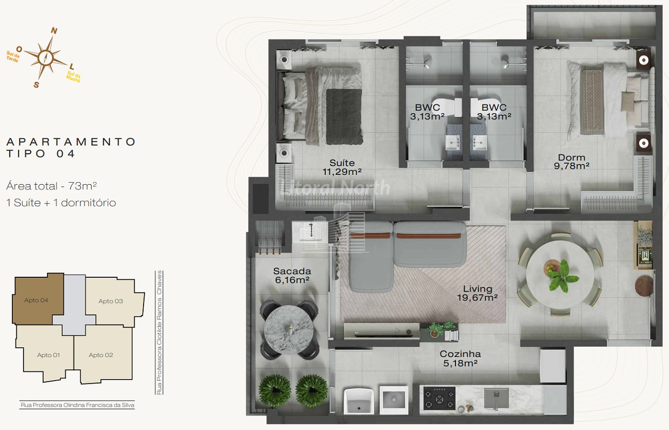 Apartamento à venda com 2 quartos, 2 suítes, 1 vaga e 81m² no Fazenda, Itajaí (SC) — foto 25 de 26