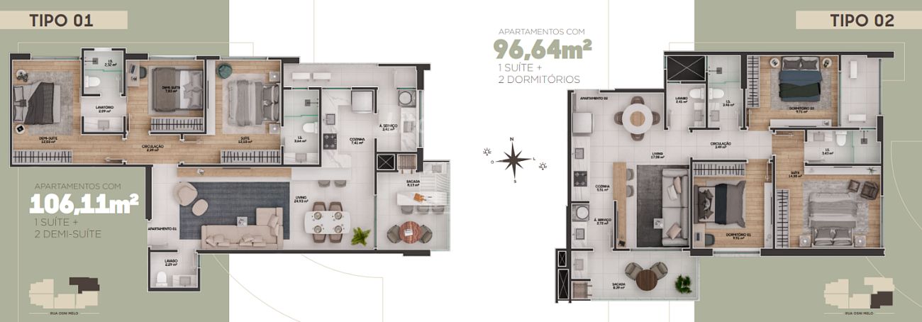 Apartamento à venda com 3 quartos, 3 suítes, 2 vagas e 106m² no Fazenda, Itajaí (SC) — foto 23 de 26