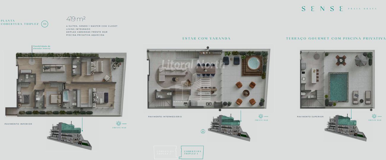 Apartamento à venda com 4 quartos, 4 suítes, 3 vagas e 189m² no Praia Brava, Itajaí (SC) — foto 13 de 14