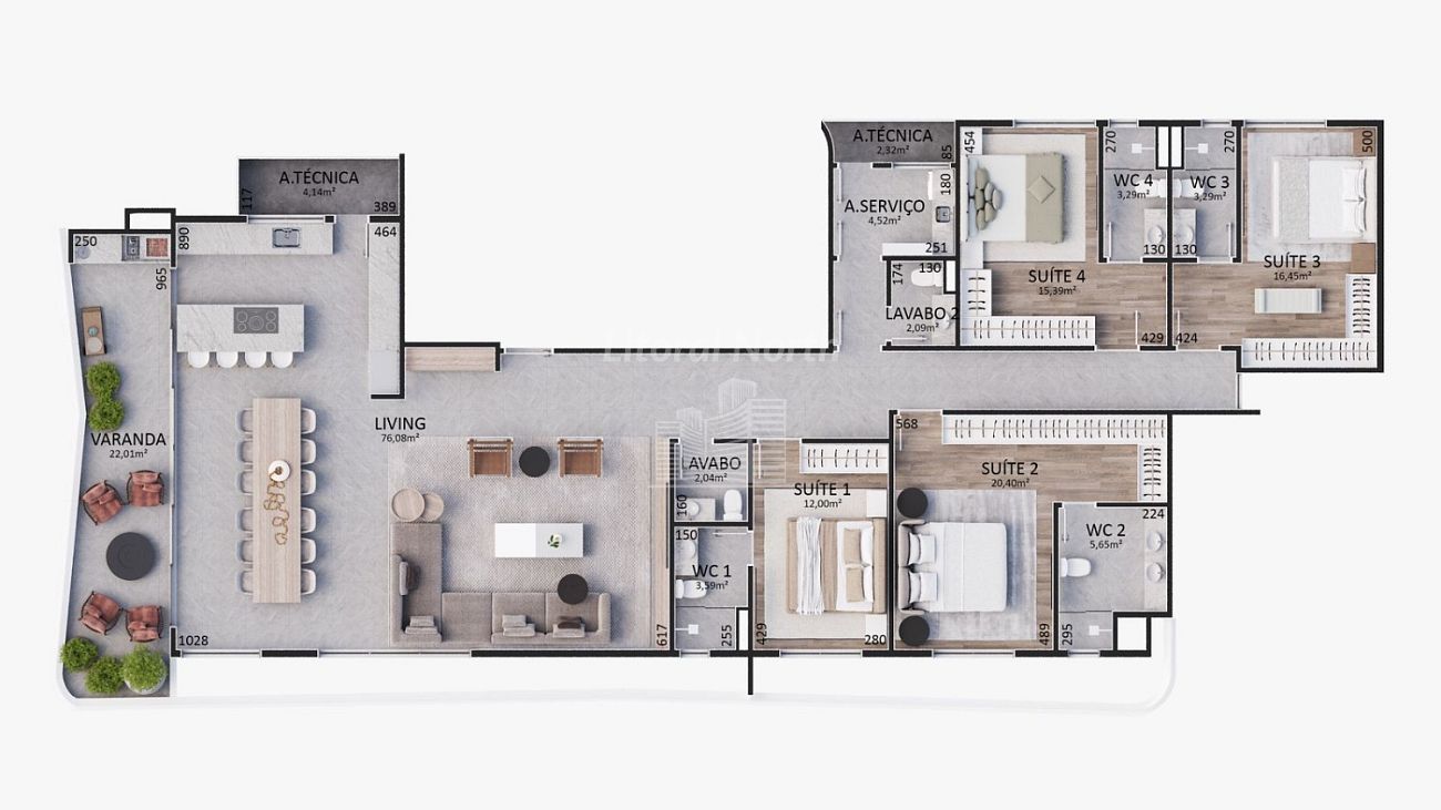 Apartamento à venda com 3 quartos, 3 suítes, 3 vagas e 169m² no Fazenda, Itajaí (SC) — foto 13 de 15