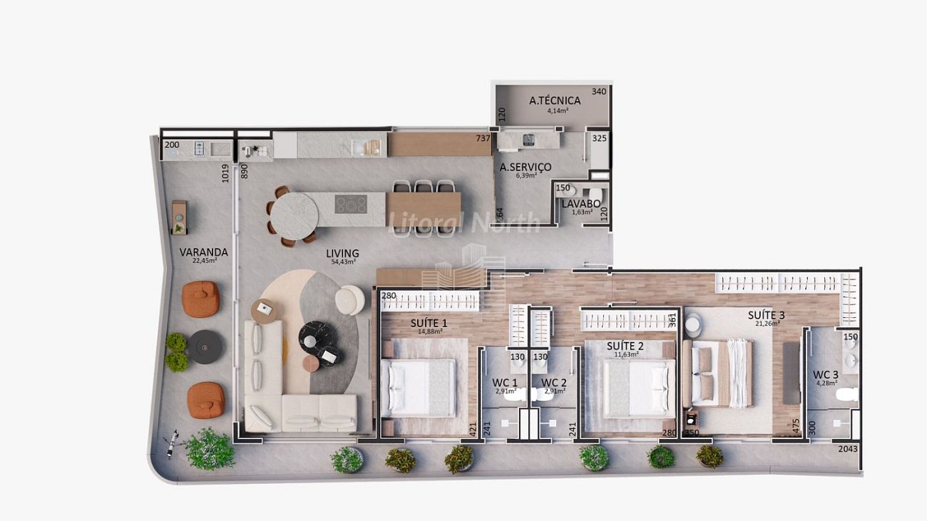 Apartamento à venda com 3 quartos, 3 suítes, 3 vagas e 169m² no Fazenda, Itajaí (SC) — foto 15 de 15