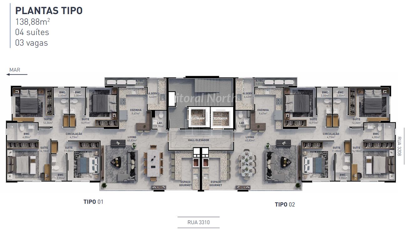 Apartamento à venda com 4 quartos, 4 suítes, 3 vagas e 140m² no Centro, Balneário Camboriú (SC) — foto 15 de 15